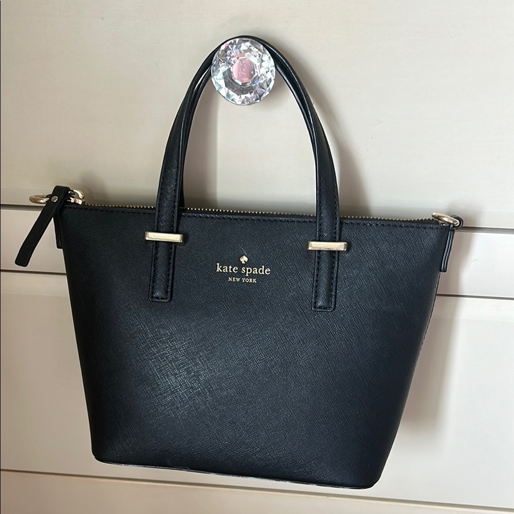 Kate Spade Black Leather Tote Bag